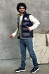 Утеплённый жилет Moncler синего цвета