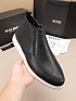 Кожаные лоферы с мехом Hugo Boss high-top - Black