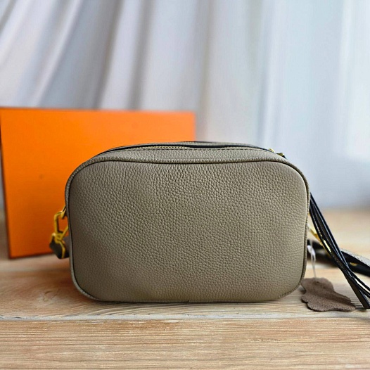 Женская серая сумка Hermes 20x15 см   