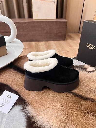 Женские замшевые ботинки UGG Heights Mini - Black   