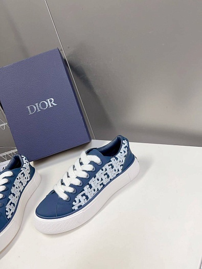 Женские комбинированные кроссовки Dior - Blue   
