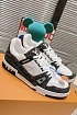 Женские кожаные кроссовки Louis Vuitton Trainer Monogram - White / Black