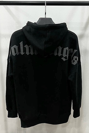 Чёрное оверсайз худи Palm Angels Classic logo-print   