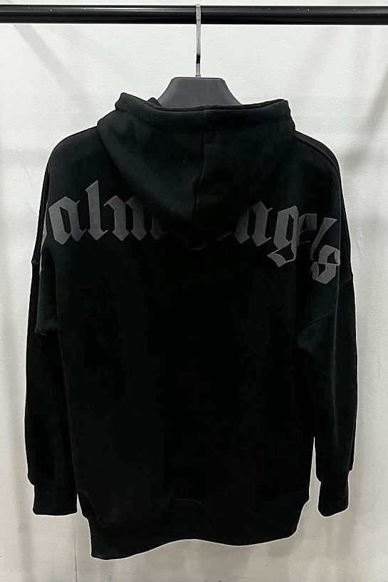 Чёрное оверсайз худи Palm Angels Classic logo-print