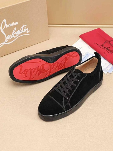 Замшевые кроссовки Christian Louboutin Louis Junior   