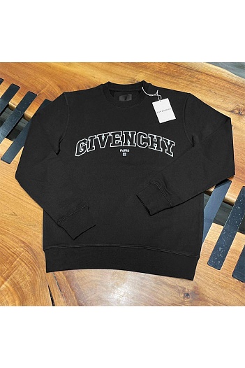 Чёрный свитшот Givenchy College logo-embroidered   