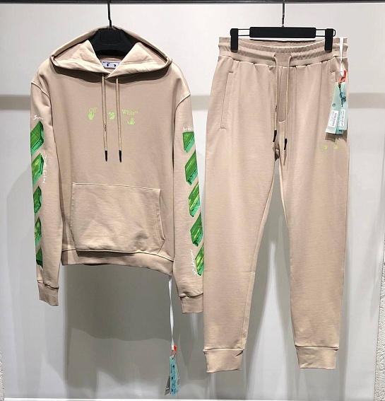 Мужские бежевые штаны Off-White Marker Arrow 