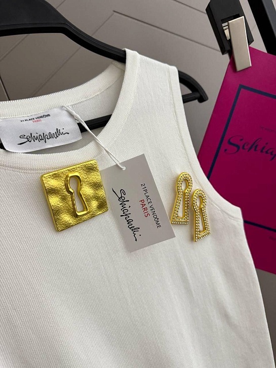 Женская белая майка Schiaparelli premium