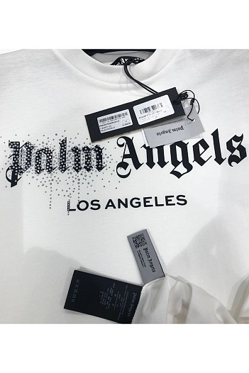 Футболка белого цвета Palm Angels logo-print   