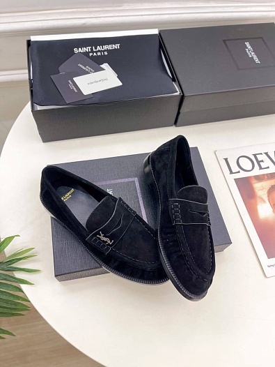 Женские замшевые лоферы Yves Saint Laurent premium   