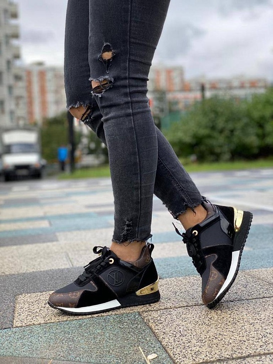 Женские кожаные кроссовки Louis Vuitton Neo Run Away premium