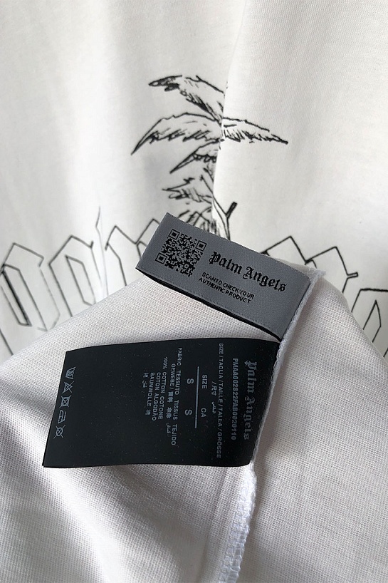 Чёрная оверсайз футболка Palm Angels logo print