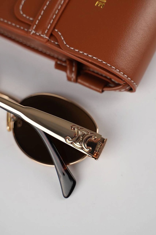 Солнцезащитные очки Celine Triomphe - Brown / Gold