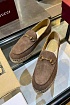 Женские замшевые лоферы Gucci GG Horsebit premium