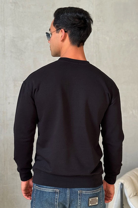 Мужской чёрный свитшот Kenzo Tiger Head embroidered