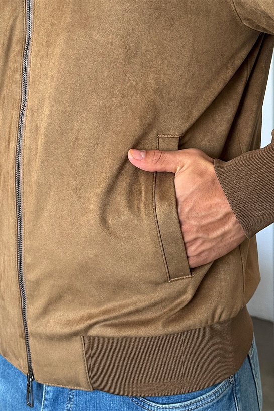 Мужской бежевый бомбер Loro Piana