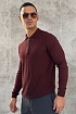 Поло с длинным рукавом Zilli zip-up - Burgundy