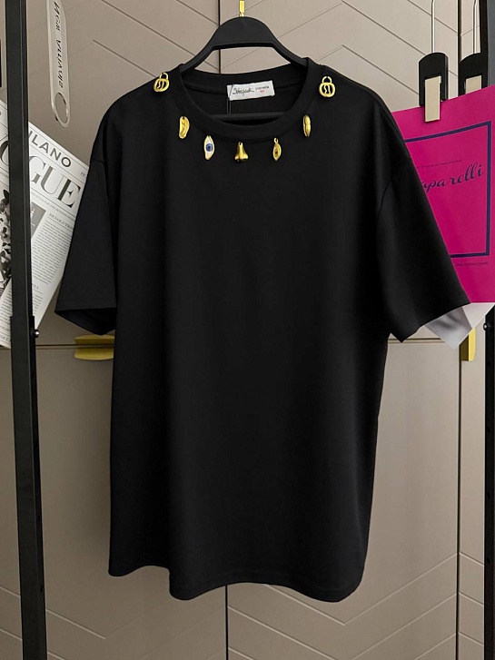 Женская базовая футболка Schiaparelli premium - Black