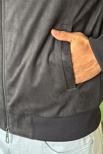 Мужской коричневый бомбер Loro Piana   