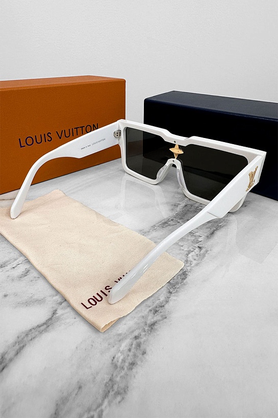 Белые солнцезащитные очки-маска Louis Vuitton
