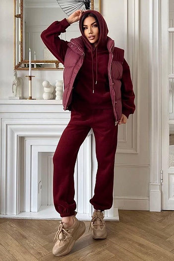 Женский костюм тройка Brunello Cucinelli Premium - Red   