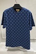 Футболка синего цвета Gucci GG monogram-pattern