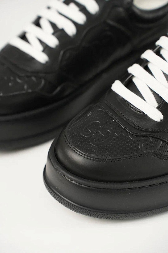 Комбинированные кроссовки Gucci Interlocking G - Black