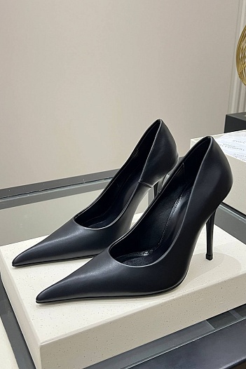 Женские кожаные туфли на каблуке Yves Saint Laurent premium   