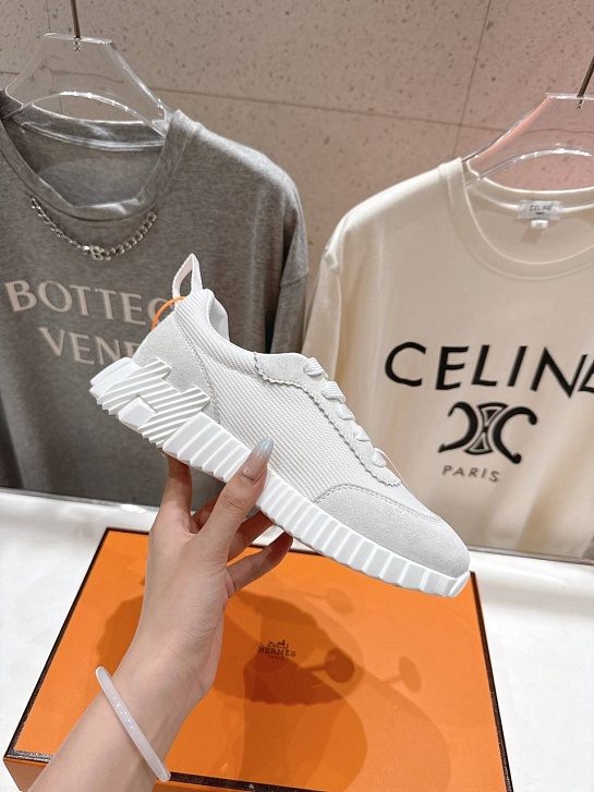 Женские кроссовки Hermes Bouncing  premium - White