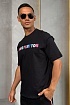 Брендовая оверсайз футболка Louis Vuitton чёрного цвета