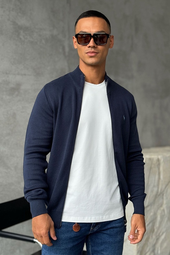 Мужская тёмно-синяя кофта Роlо Ralрh Lаurеn pony-embroidered