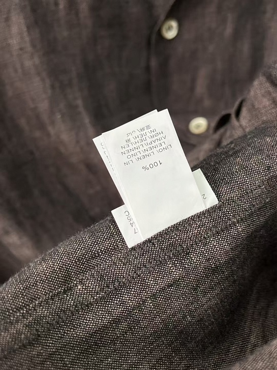 Льняная рубашка Brunello Cucinelli Premium - Brown