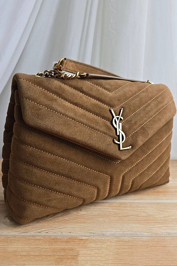Замшевая сумка Yves Saint Laurent 32x23 см   
