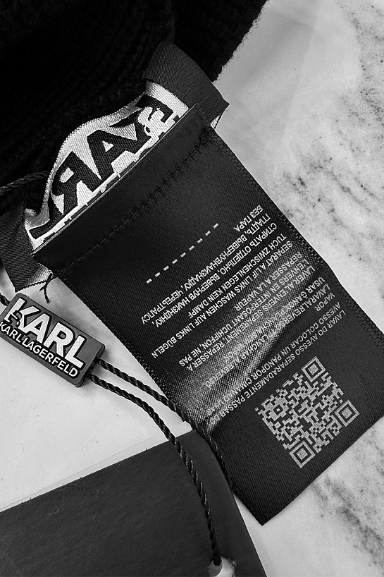 Мужская шапка чёрного цвета Karl Lagerfeld logo-patch