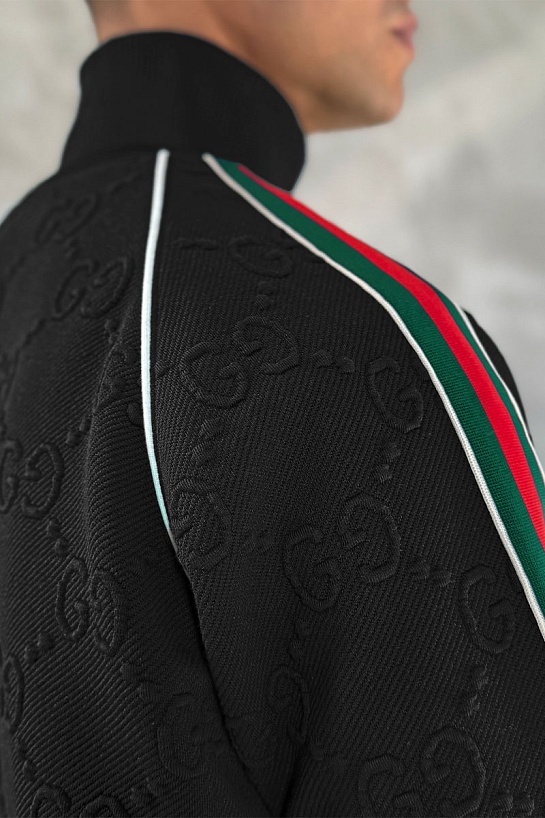 Чёрный спортивный костюм Gucci GG jacquard