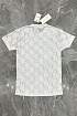 Мужская белая футболка Gucci GG Logo All-over