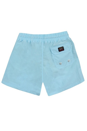 Шорты голубого цвета Paul & Shark logo-patch   