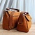 Замшевая сумка Love Birds 30x24 см - Brown