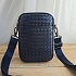 Кожаная сумка Bottega Veneta Intrecciato crossbody 20x14 - Navy