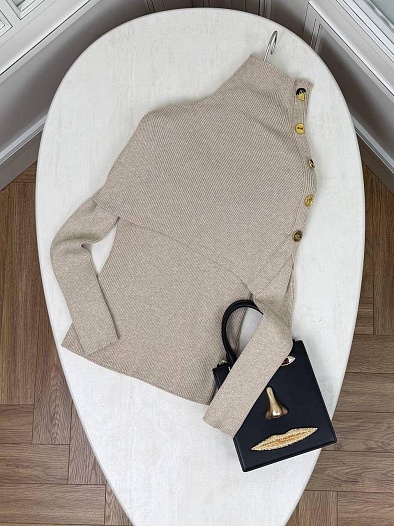 Женская водолазка с манишкой Schiaparelli premium - Beige   