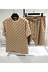 Шорты бежевого цвета Gucci GG monogram-pattern
