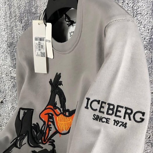 Мужской свитшот Iceberg "Daffy Duck" - Grey   