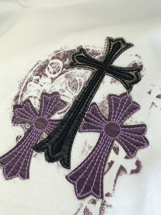 Белая оверсайз футболка Chrome Hearts Premium