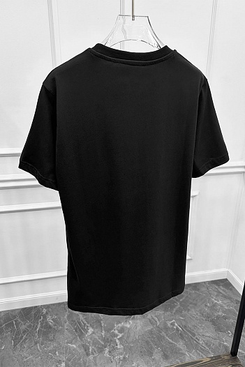 Футболка чёрного цвета Loro Piana logo-embroidered   
