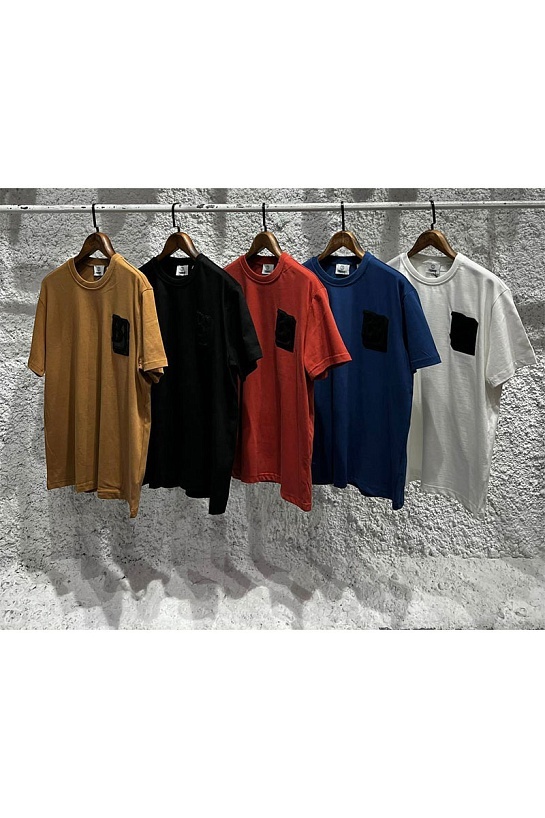 Тёмно-синяя оверсайз футболка Burberry Letter Graphic