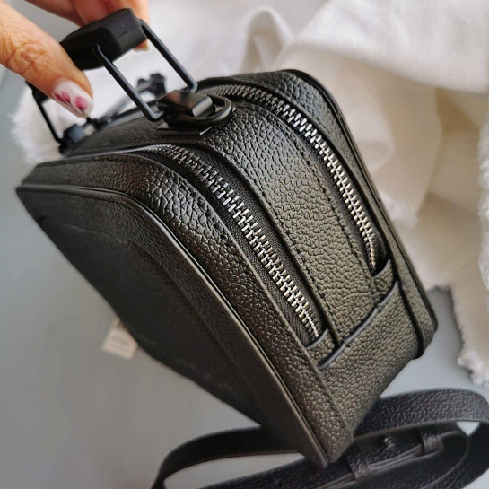 Женская сумка Marc Jacobs The Textured Mini Box Black 20x15 см