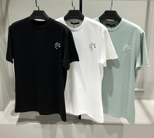 Оверсайз футболка Louis Vuitton staple-pin logo - Aquamarine   