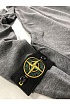 Мужской серый свитшот Stone Island с патчем на плече