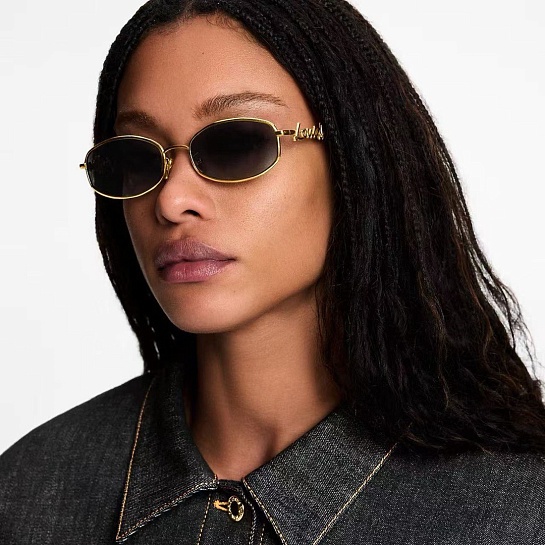 Солнцезащитные очки Louis Vuitton Script Metal Round