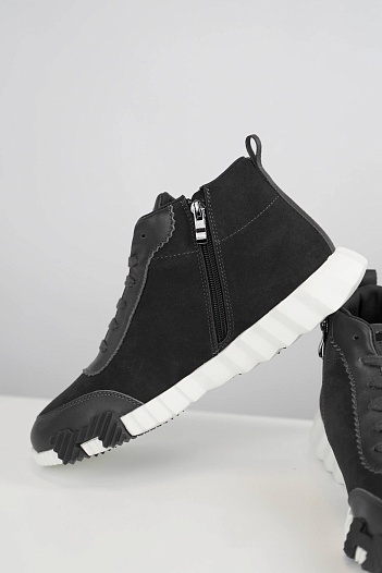 Кроссовки с мехом Hermes Bouncing high-top - Grey   